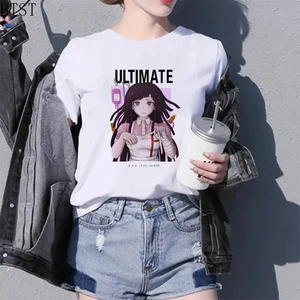 Женская свободная футболка Mikan Tsumiki Danganronpa, Повседневная футболка с милым принтом