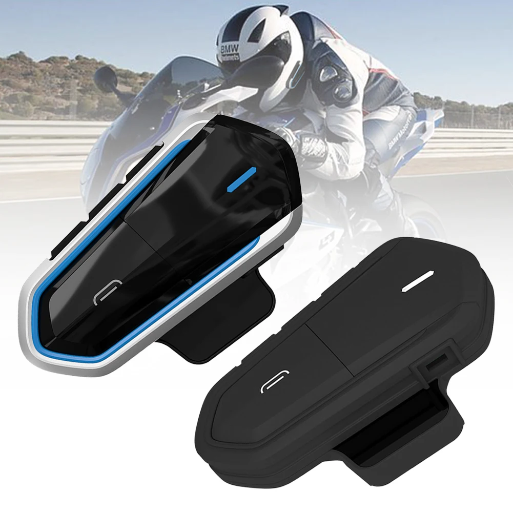 

Bluetooth 5.0 Motorcycle Helmet Intercom 2 People Talking Universal Pairing Waterproof Interphone Headset FM Radio Fast delivery