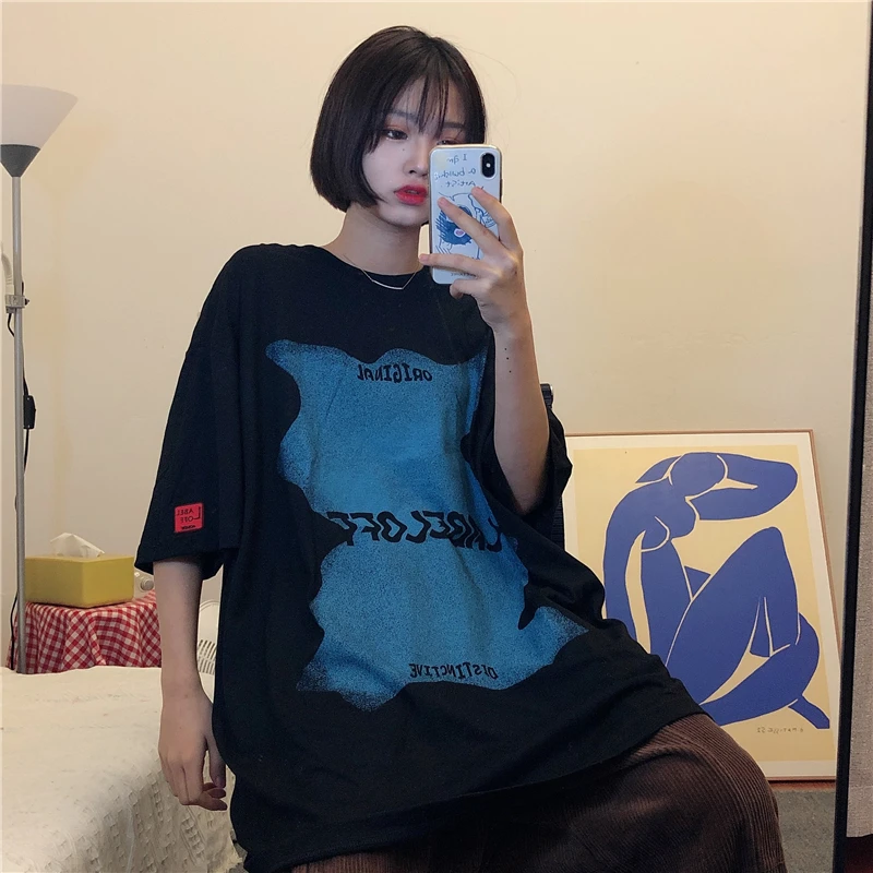 Новинка лета 2020 футболка с короткими рукавами принтом поп-Инс Модный