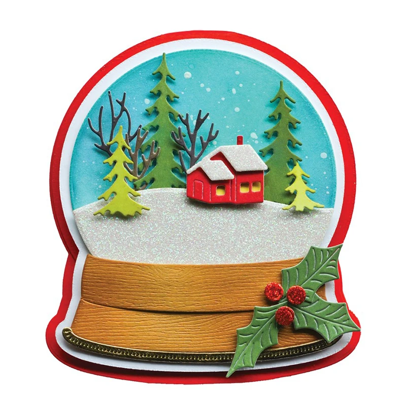 Новинка 2021 рождественские выдвижные металлические штампы в виде хрустального