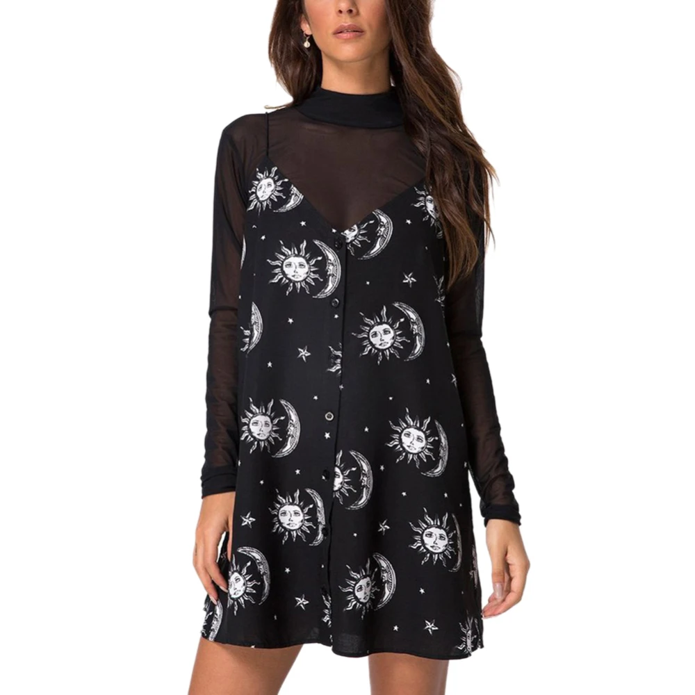 Женское свободное мини платье с V образным вырезом без рукавов|Женские платья| |