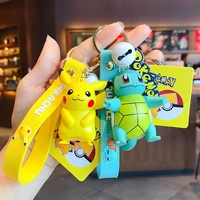 pokemon keychains action figure pikachu keychain pok%c3%a9mon key chain squirtle psyduck keychain model car key ring gift