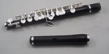 Professional Musicians Type Ebony Wood Piccolo C Key Silver Plated