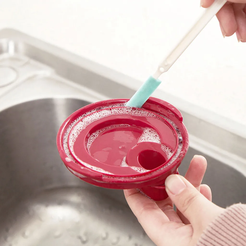 

3pcs Dish Tool Cleaner Sponge Bottle Small Sponge Bottle Cleaning Brush Kitchen Thermos Teapot Cleaner Tool Low Price