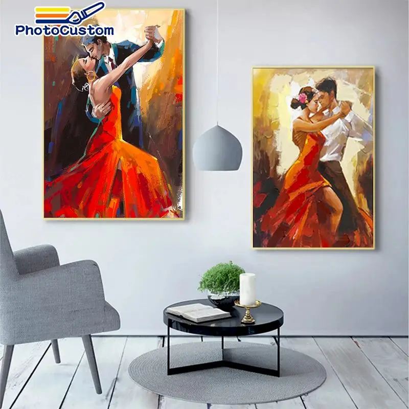

PhotoCustom Frame DIY Painting By Numbers Dancer Paint By Numbers Kits For Adults Modern Home Wall Art Picture Diy Gift Arts