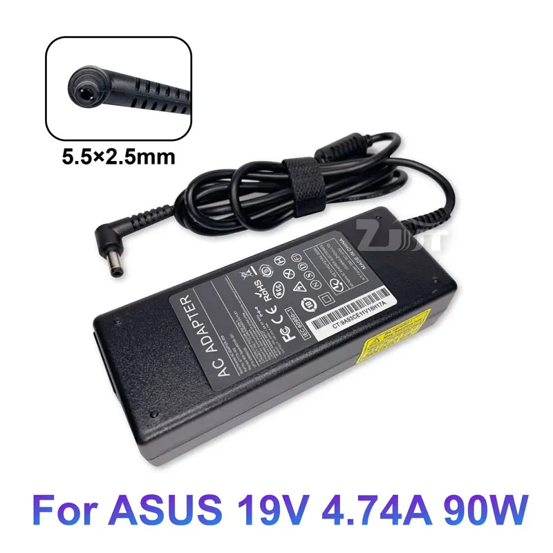 

19V 4.74A 90W 5.5*2.5mm AC Laptop Power Adapter Charger For ASUS A52F A53E A43S A55V K550 K55V D550CA D550MAV Notebook Computer