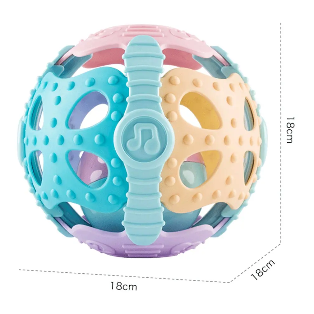 

Colorful Baby Rattle Ball Soft Hand Shaker Bell with Sound Light Sensory Developmental Educational Baby Toy for Toddler Grasping