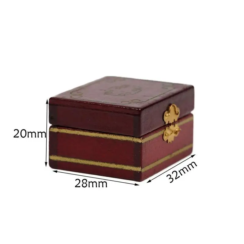 

Children toys House Accessories Wooden Mini Vintage Jewelry Model Decor Box Dollhouse Jewelry Scene Dollhouse Model Ornamen