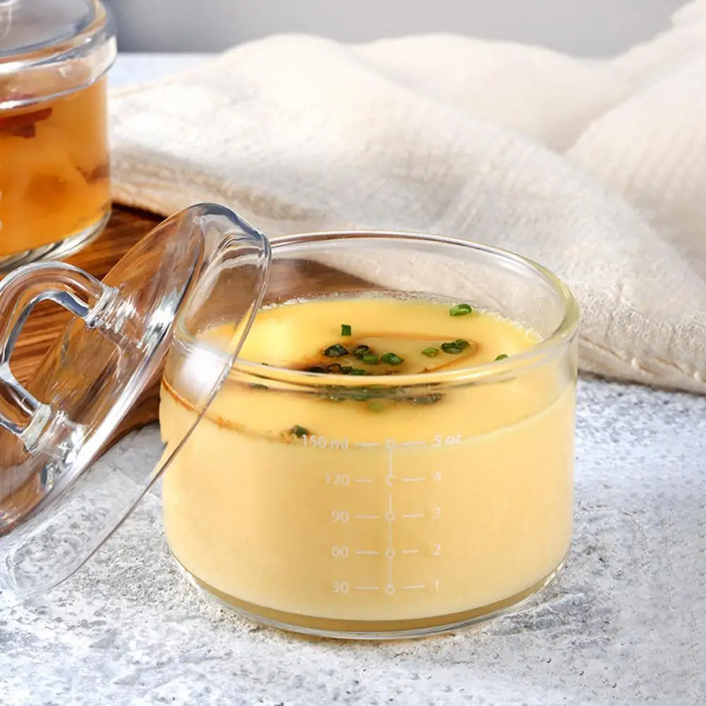 

150ml Transparent Steamed Egg Bowl Heat-resistant Round Versatile Portable Egg Cooking Bowls Kitchen Supplies