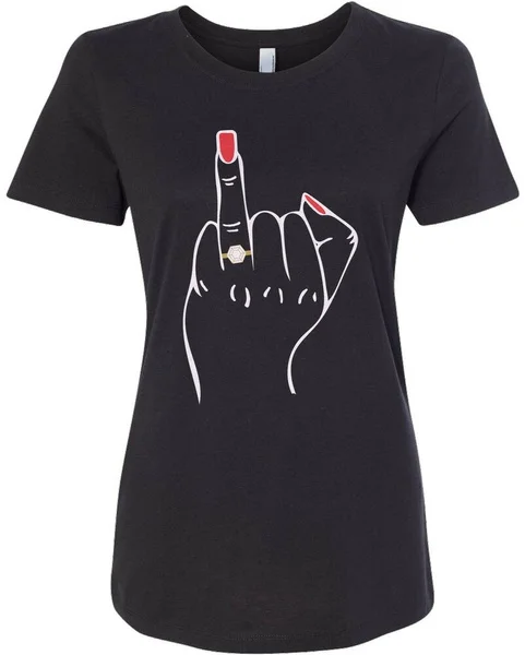 

Engaged Ring Finger Women's Fitted T-Shirt Engagement Bride Wedding