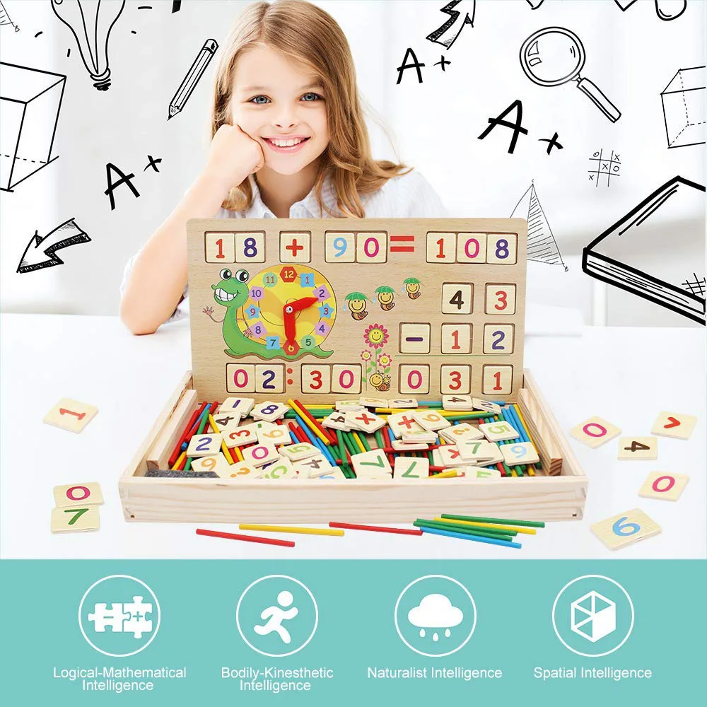 

Figure Blocks Counting Sticks Education Wooden Toys Building Intelligence Block Montessori Mathematical Wooden Box Children Gift