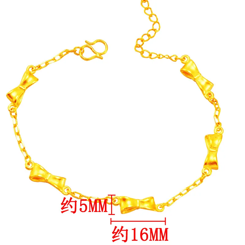 

VAMOOSY 24K Gold Bracelets for Women Bow Gold Chains Statement Bangle Boho Charm Jewelry Holiday Beach Bracelet Can Washed