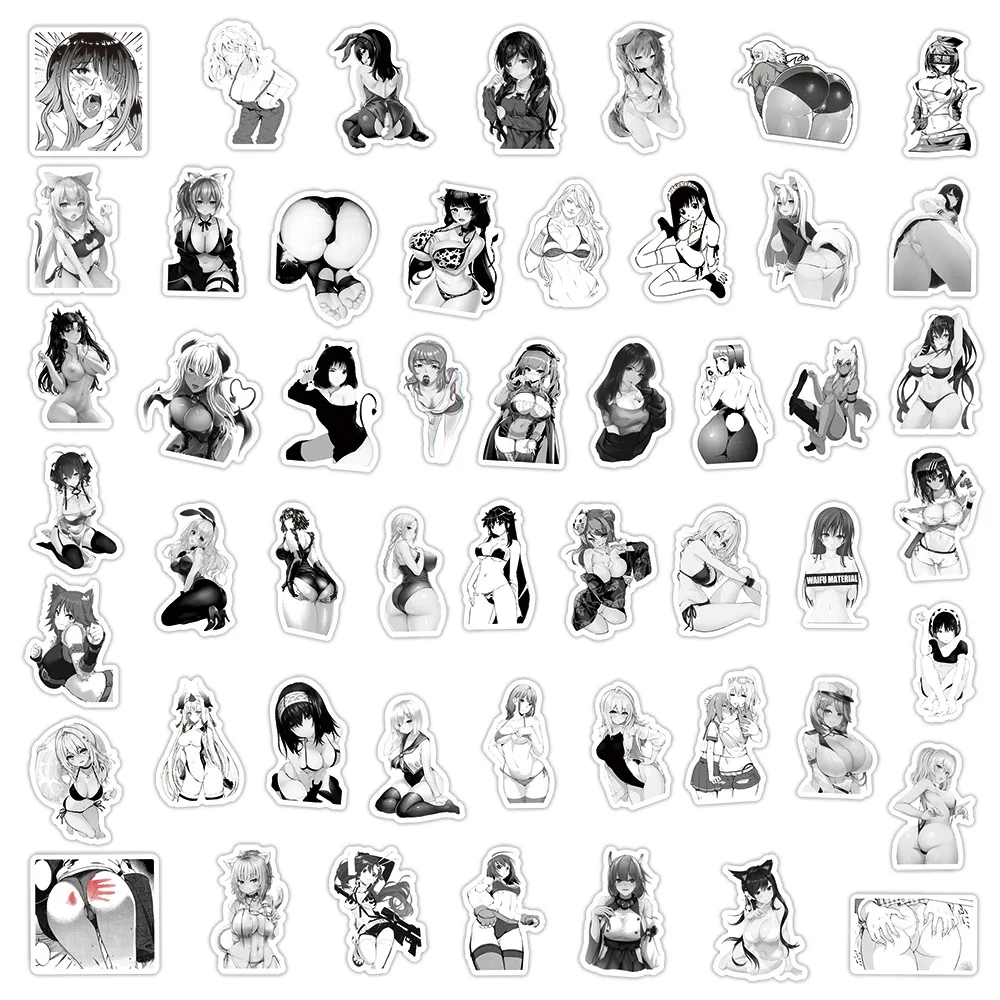 103050pcs sexy girl hentai sticker anime waifu pinup bunny vinyl decals for otaku adults phone case cup bomb sticker wholesale free global shipping
