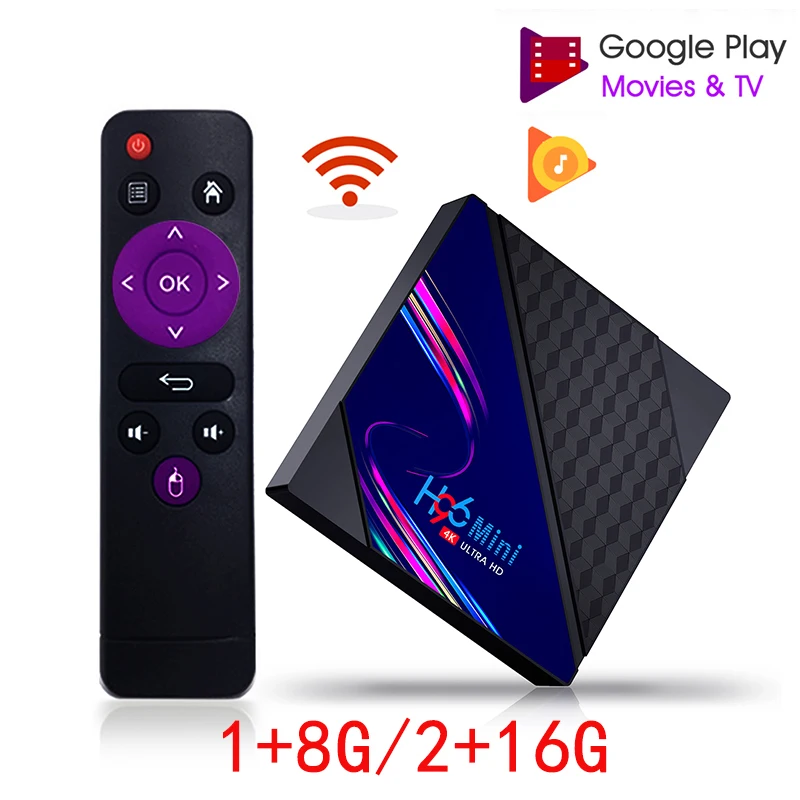

4K HD 2.4GHz Wi-Fi Tv Box H96 MINI Android 10.0 V8 Quad Core Network Set-Top Box Support Local Media Playback HDD U Disck