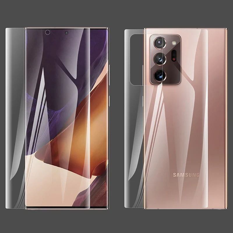 Передние и задние Защитные пленки для Samsung Note 20 Ультрамягкая Гидрогелевая пленка