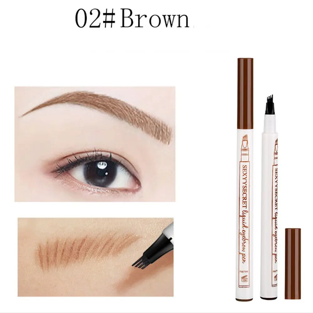 Высококачественный автоматический матовый карандаш для бровей 4 цвета жидкий
