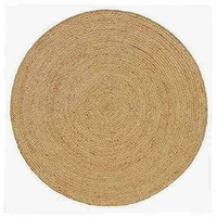 jute round rug 100 natural jute reversible woven 2x2 foot style rustic look home natural living room decoration