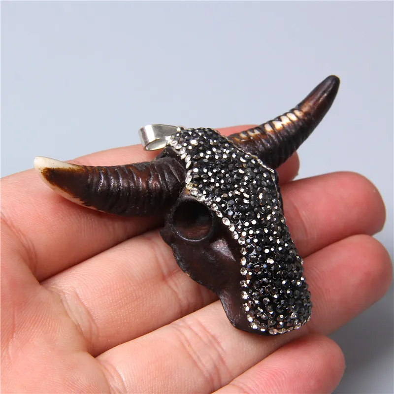 Подвеска В Форме Головы Быка из кубического циркония мужской кулон в форме