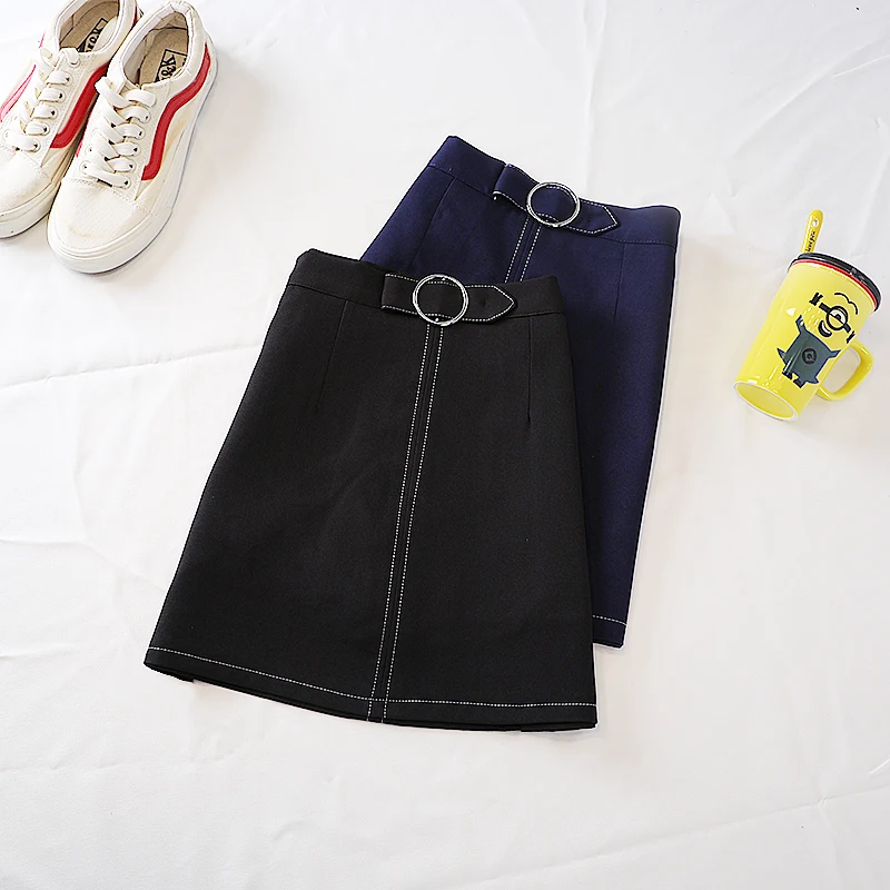 

Korean Style Mini Skirts Womens 2020 Summer High Waist Dropshipping Skirts Short Skirt Japanese Saias mini jupe black lolita