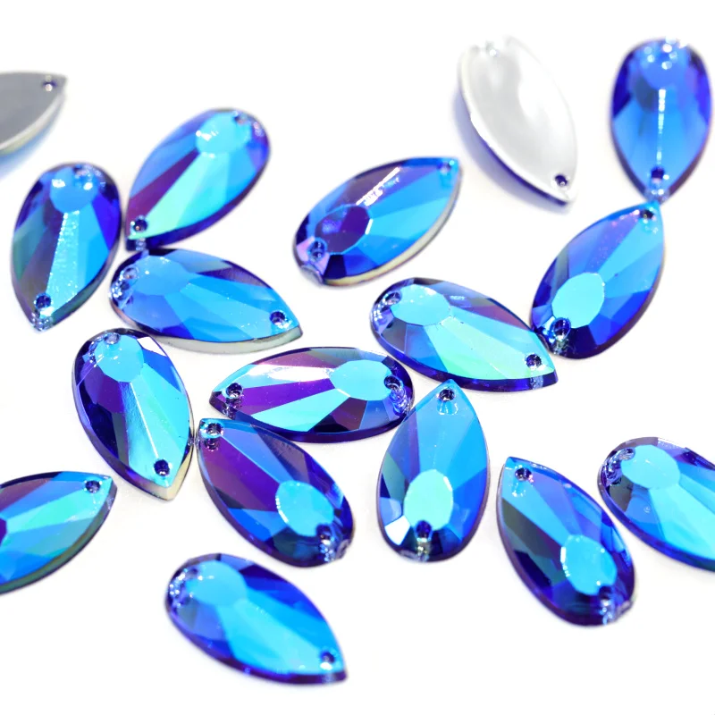 Новые цвета 9*17 мм 50 шт. акриловые стразы в форме капли с плоской задней стороной