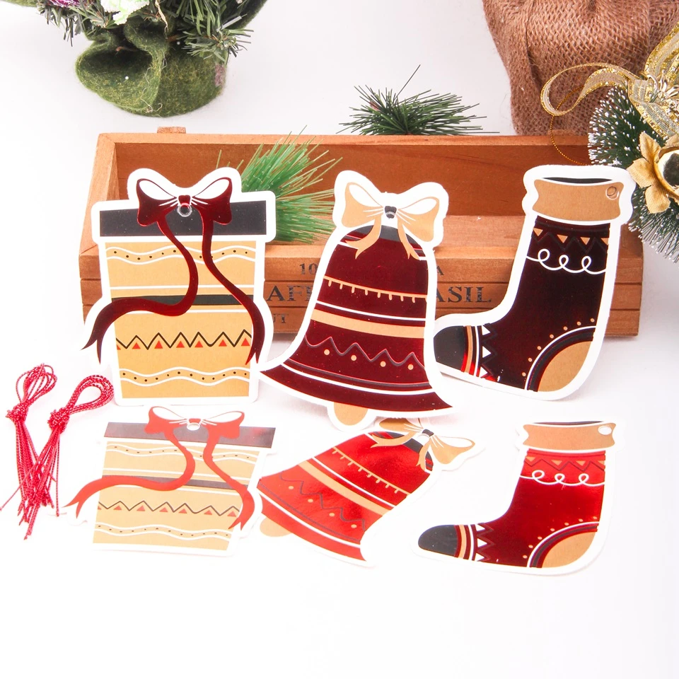 12 шт./компл. Merry Christmas крафт-бумага ярлыки для поделок скрапбукинга подвесной