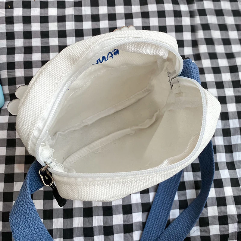 

2021 New Casual Portable Cartoon Canvas Travel Bag Crossbody Bag Massger Bag Cute Zipper Shoulder Bags Small Outdoor Handbag