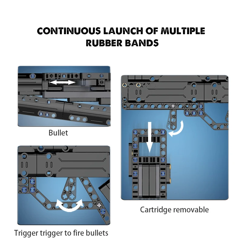 

Military MP5 Submachine Gun Model Building Blocks Set DIY Educational City Gun Bricks Toys For Kids Boy Gift