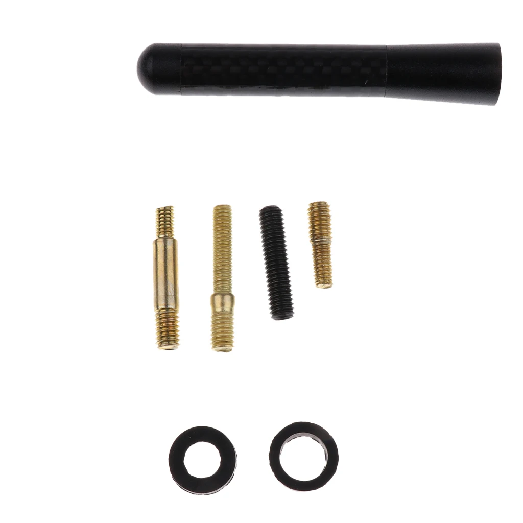 

Carbon Fiber Style Short 3.15 in/80mm Screw Type Decorative Antenna