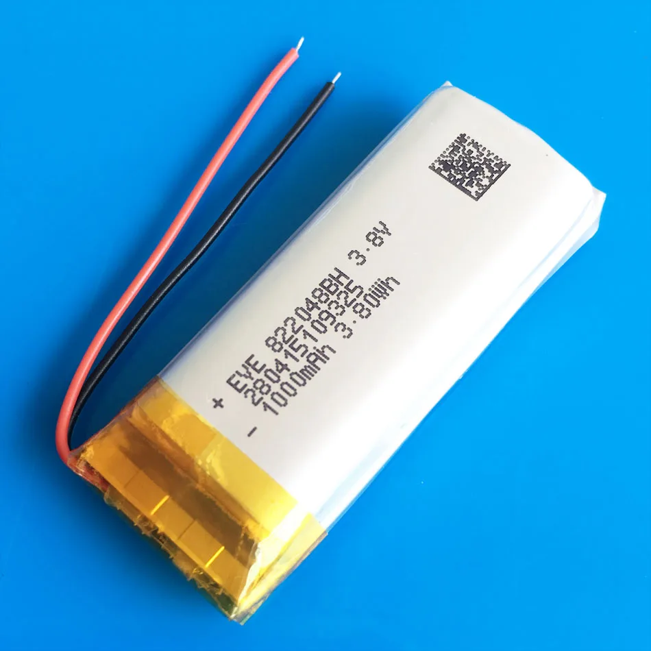 Литий-полимерная аккумуляторная батарея 3 7 1000 В 822048 мА/ч для MP3 GPS PSP гарнитуры