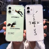 jackboys travis scott fashion design pattern phone case for iphone 13 12 11 8 7 plus mini x xs xr pro max transparent soft