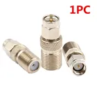 Разъем коаксиального адаптера типа F Мама-папа, серебристого цвета, разъем коаксиального типа SMA RF