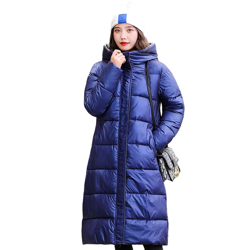 

Длинные модные зимние куртки пальто с капюшоном размера плюс 5XL женский пуховик 2020 оверсайз теплая утепленная женская парка