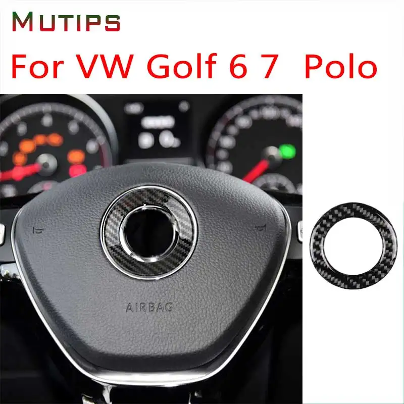 Автомобильное кольцо на руль Mutips круглая крышка из углеродного волокна для VW