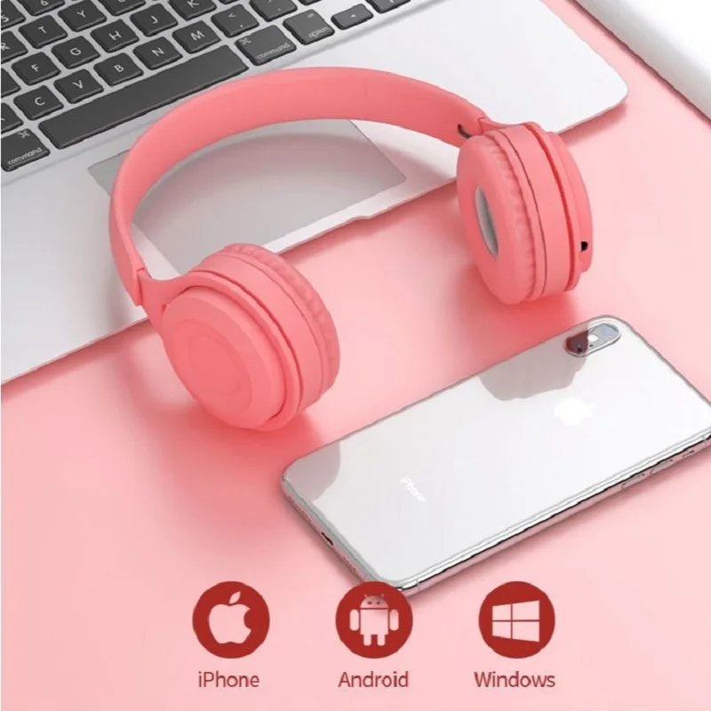 

New Products Macaron Wireless Bluetooth Headset Headphones Subwoofer Stereo Headset Universal
