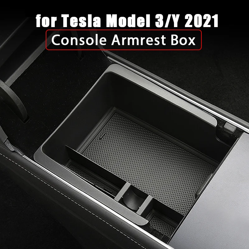 Обновленный подлокотник для Tesla Model 3 Y 2021-2022 контейнер хранения флокирующей