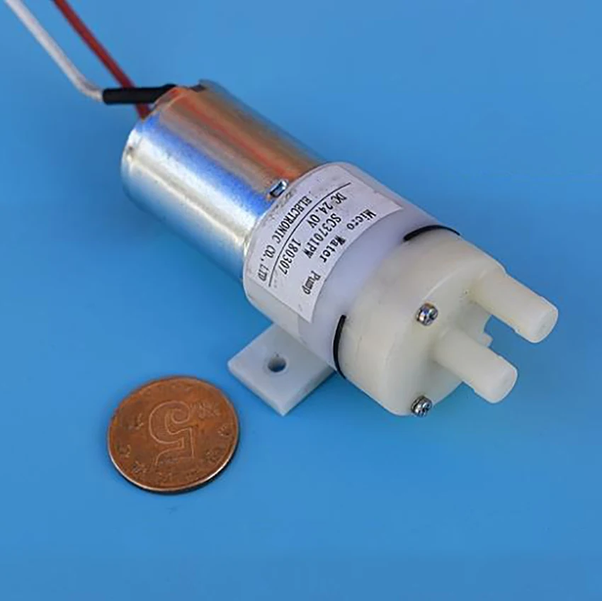 Водяной мини насос 370 самовсасывающий бесшумный вакуумный 24 В постоянного тока 22