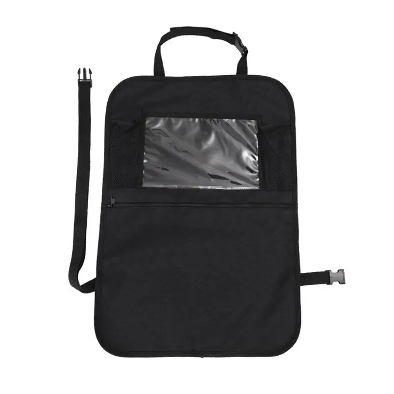 Funda protectora de asiento trasero de coche para ni&ntilde;os, organizador de asiento trasero de coche, negro, antisuciedad, bolsa de almacenamiento-0