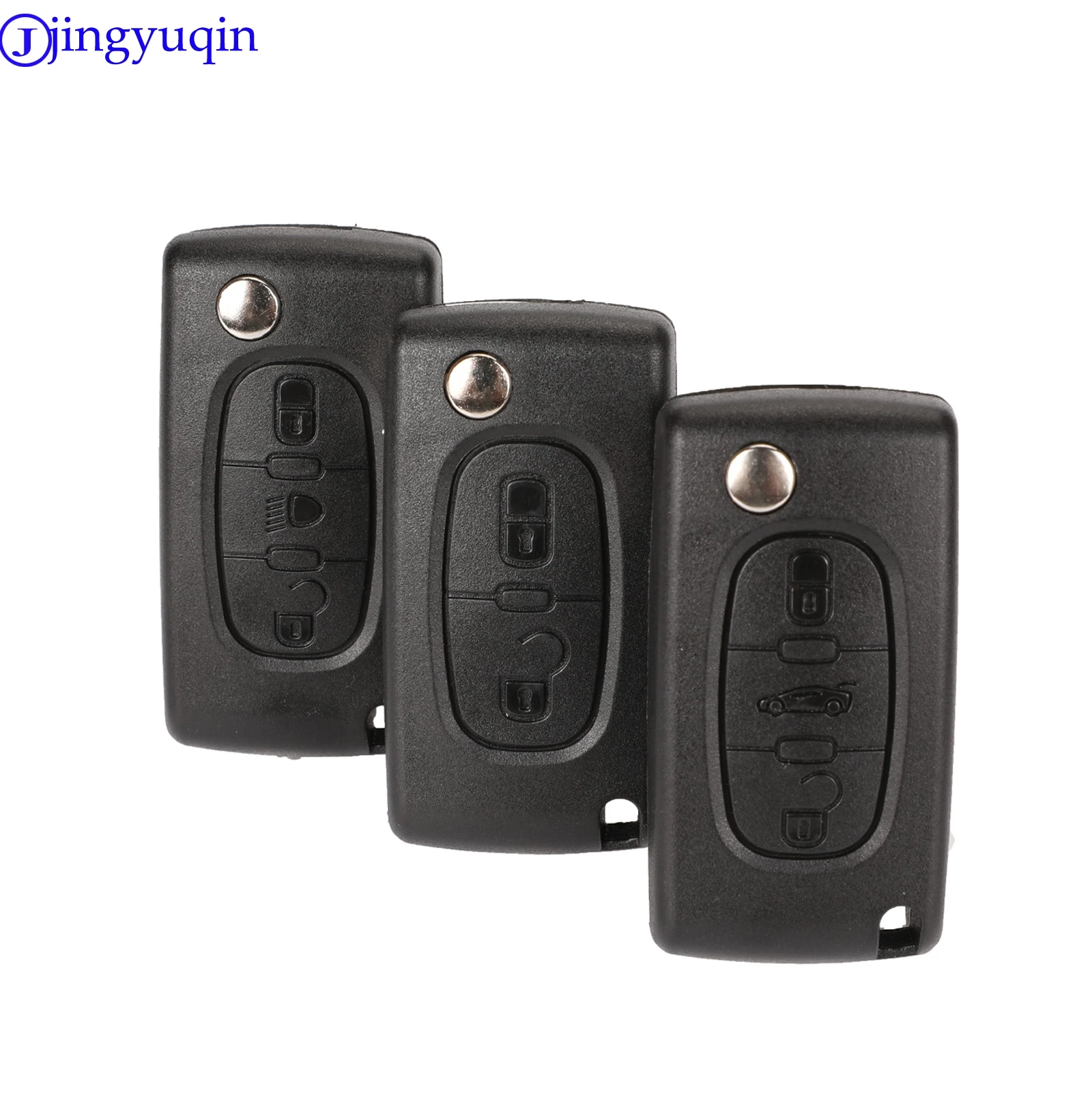 Jingyuqin ключи чехол в виде ракушки для peugeot 307 407 308 607 для Citroen C2 C3 C4 C5 C6 C8 XSARA пика CE523 HU83 CE536 VA2