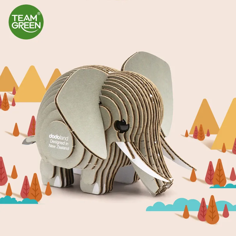 3D пазл TEAMGREEN Paper Сборная модель панды для творчества развивающие игрушки детей 3d