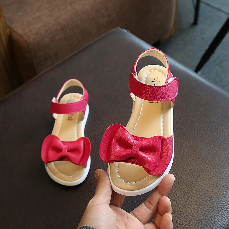 Новинка 2020 сезон лето детская обувь с большим бантом сандалии для девочек в