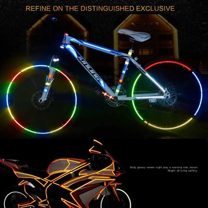 1 см * 800 см/315 дюйма флуоресцентная наклейка MTB велосипед полоса Декаль лента