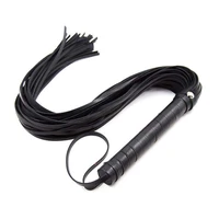 high quality pu leather pimp whip racing riding crop party flogger hand cuffs queen black horse riding whip 1pcs