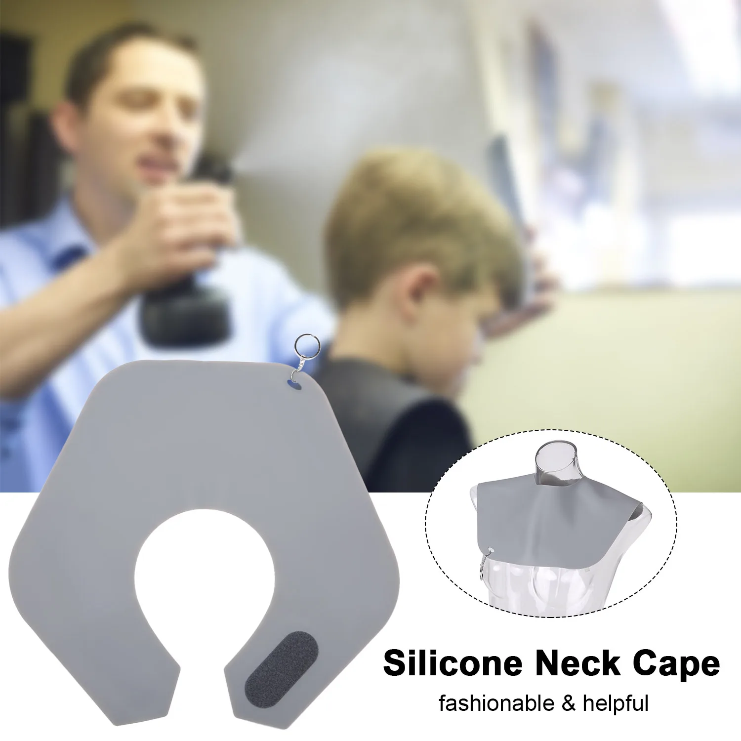 Профессиональный Регулируемый силиконовый фартук для стрижки волос