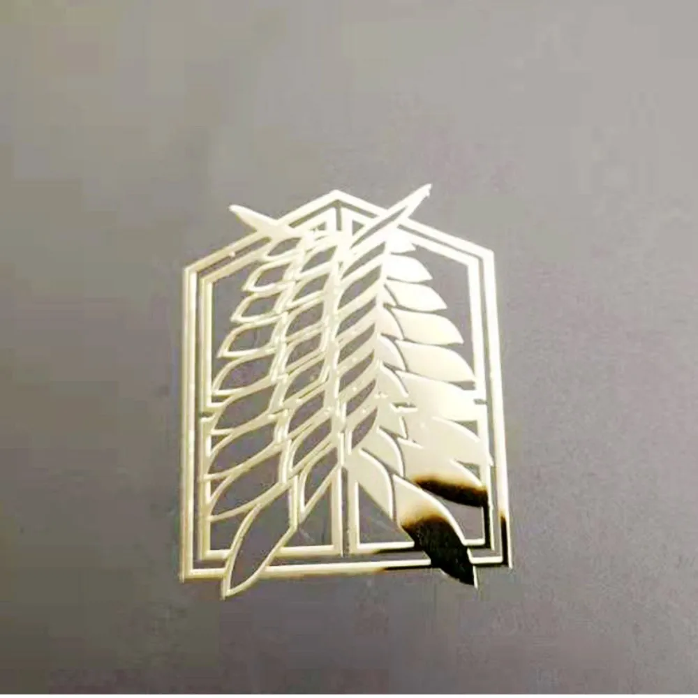 

2pcs Attack on Titan Freedom Wing Metal Badge Chrome Decal Logo Signs Cellphone Laptop Ipad Iphone Case Cover Skin Car Sticker