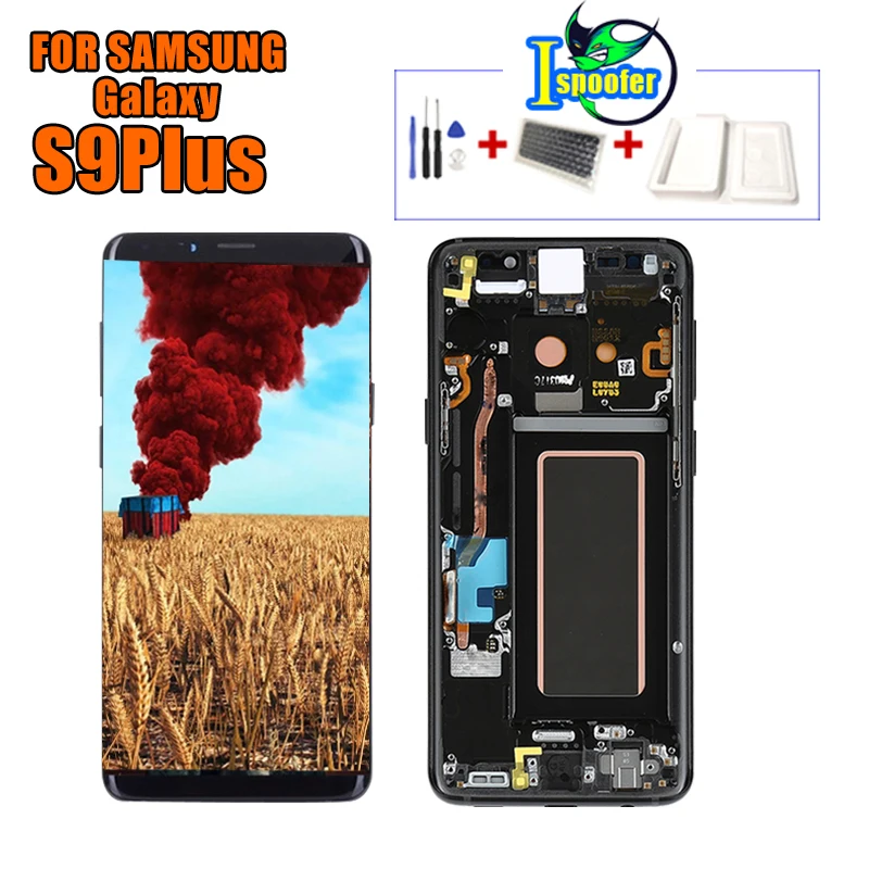 ЖК-дисплей с рамкой для SAMSUNG Galaxy S9 дисплей S9+ Plus G960 G965 сенсорный экран дигитайзер с инструментами 1 шт