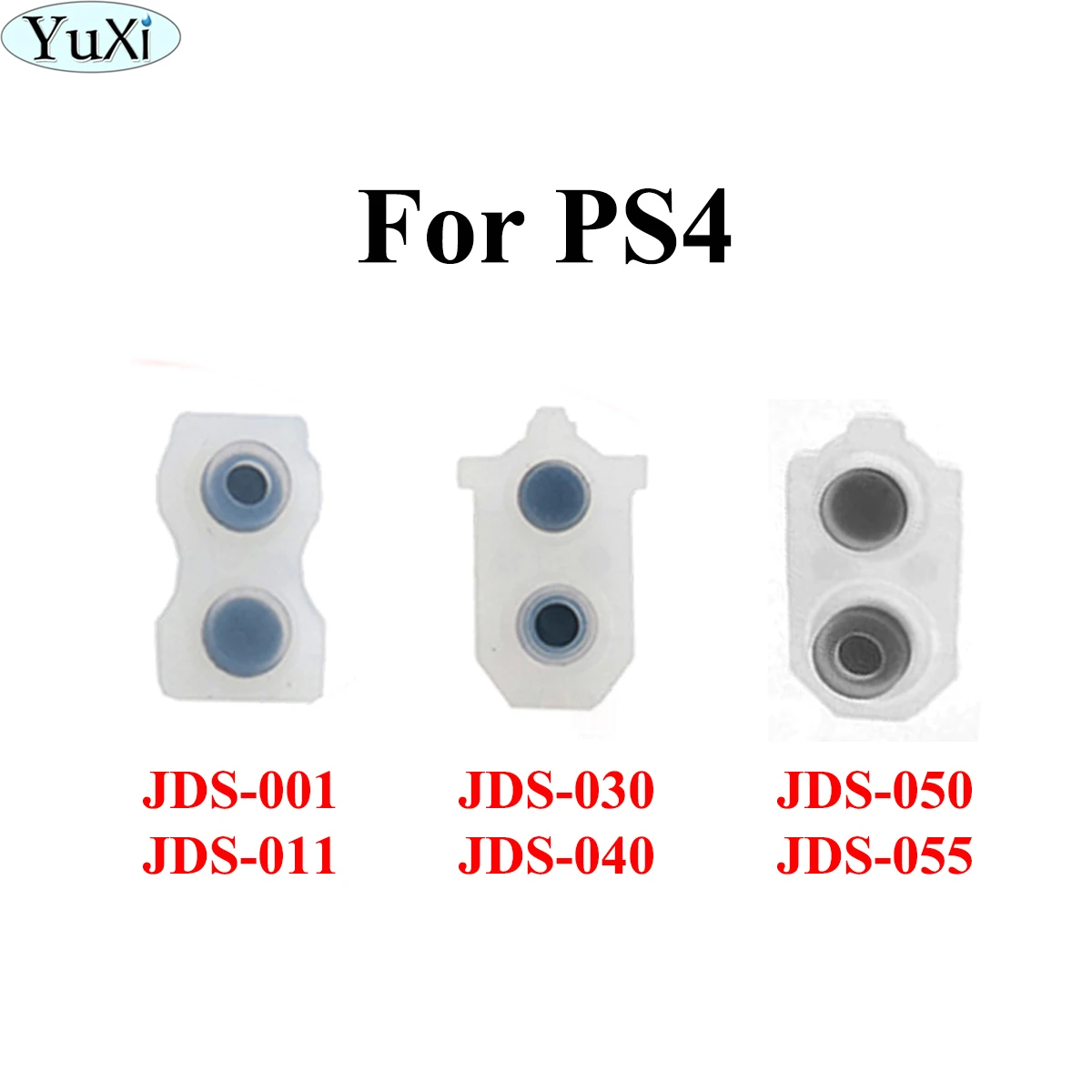 

YuXi For PS4 Controller JDS 001 011 020 030 040 JDM 050 055 Conductive Silicone Rubber Pads for PS4 L2 R2 Buttons