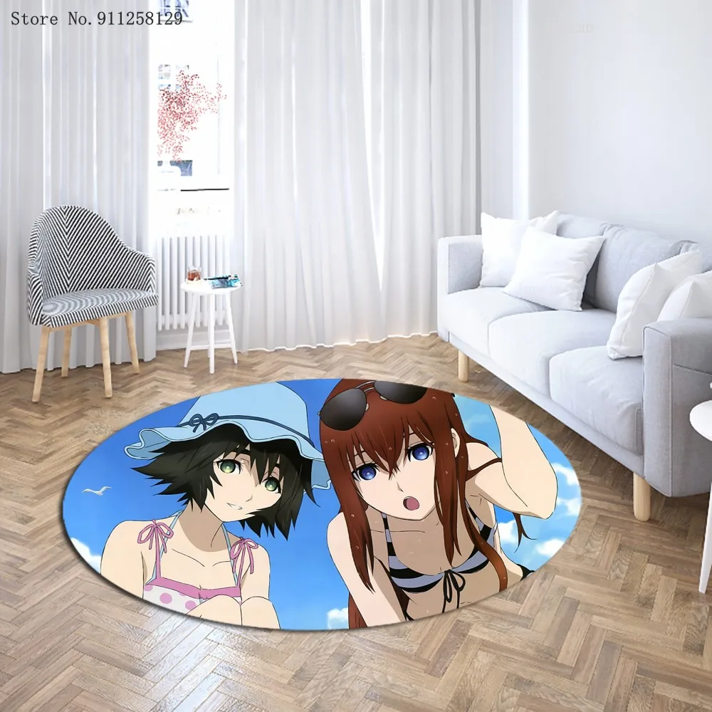 SteinsGate круглый ковер 3D печати по японскому мультфильм ковры для Гостиная коврик