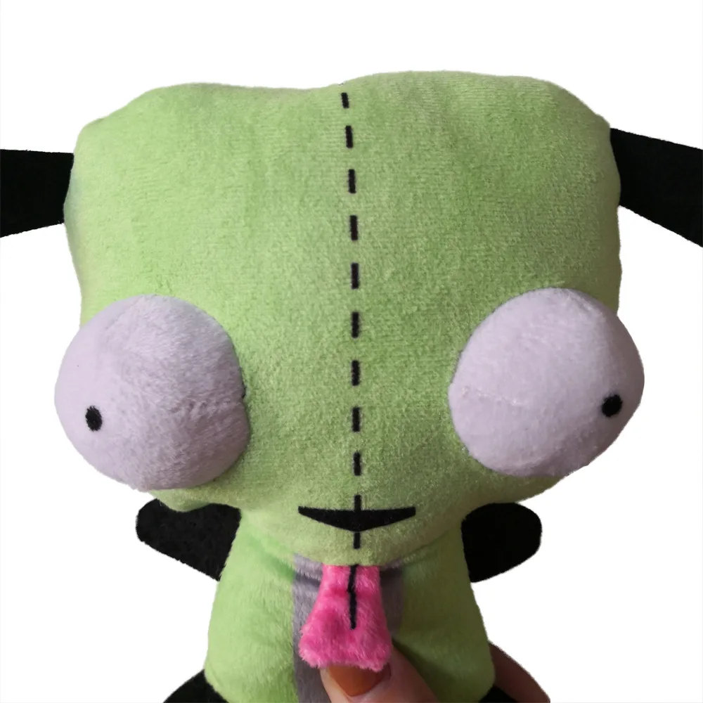 25 см 3D выпуклые глаза зеленый Alien Invader Zim собака мягкая плюшевая игрушка кукла для