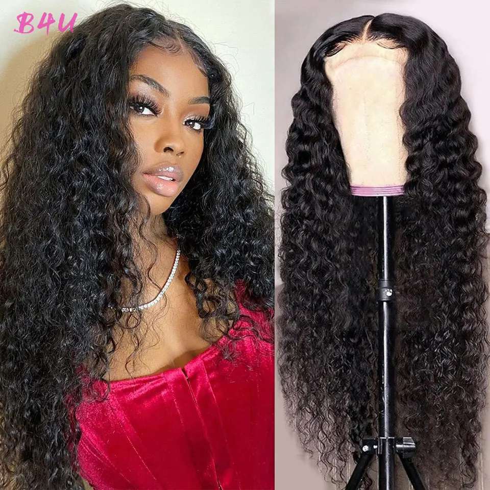 Deep Wave Lace Front Human Hair Wigs For Women Curly Human Hair Wig Lace Front Wigs 13x4 Lace Frontal Wig Remy Hair