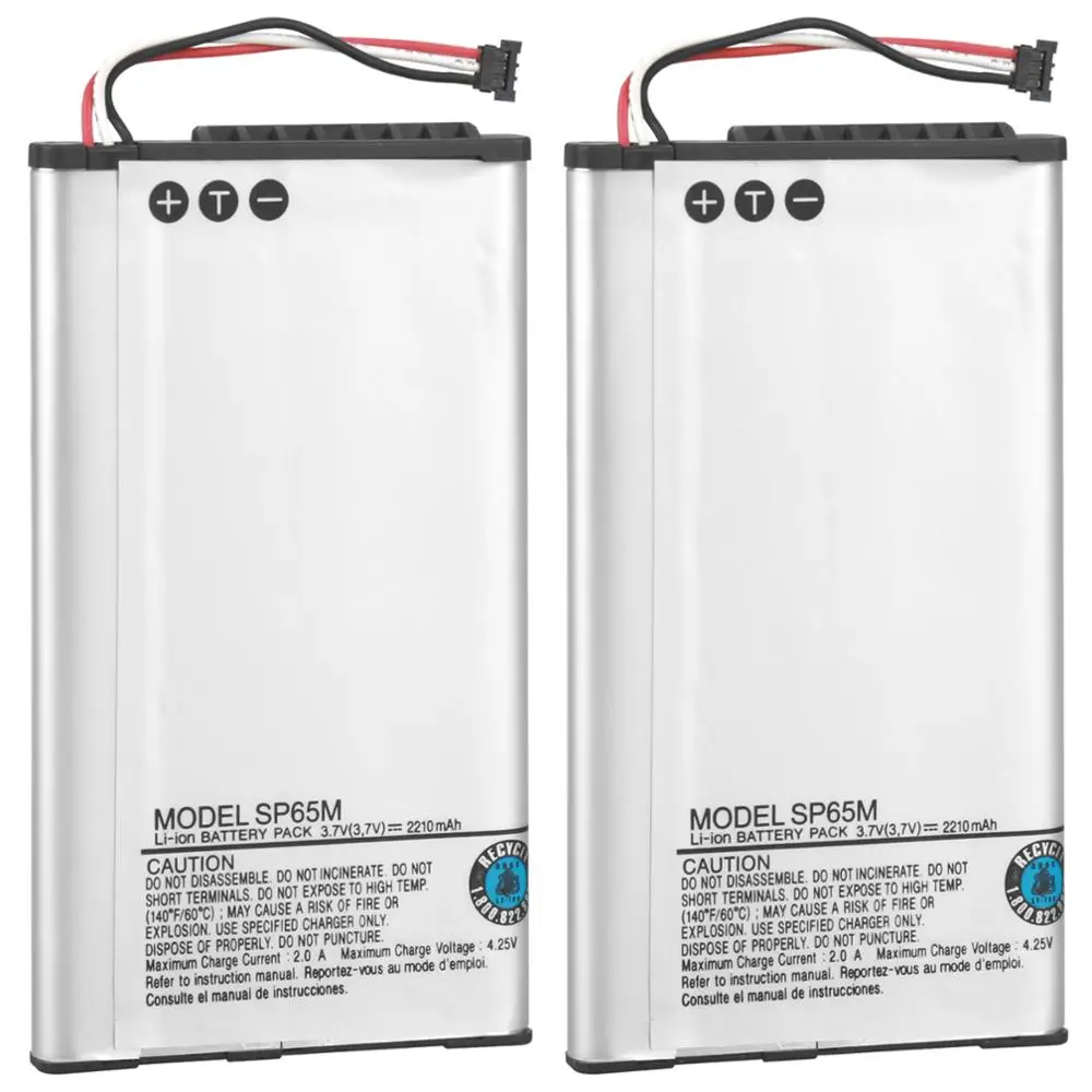 2 шт. перезаряжаемый Сменный аккумулятор для Sony PSV 1000 PS Vita консоль SP65M 2210mAh 3 7